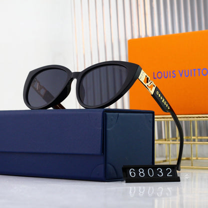 Nuevas gafas de sol con logotipo calado de metal ojo de gato