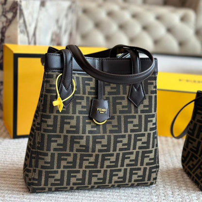Sac seau origami motif rétro F