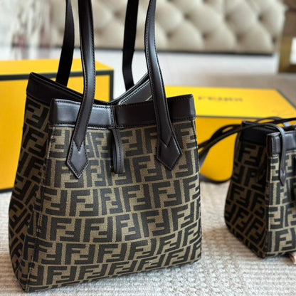Sac seau origami motif rétro F