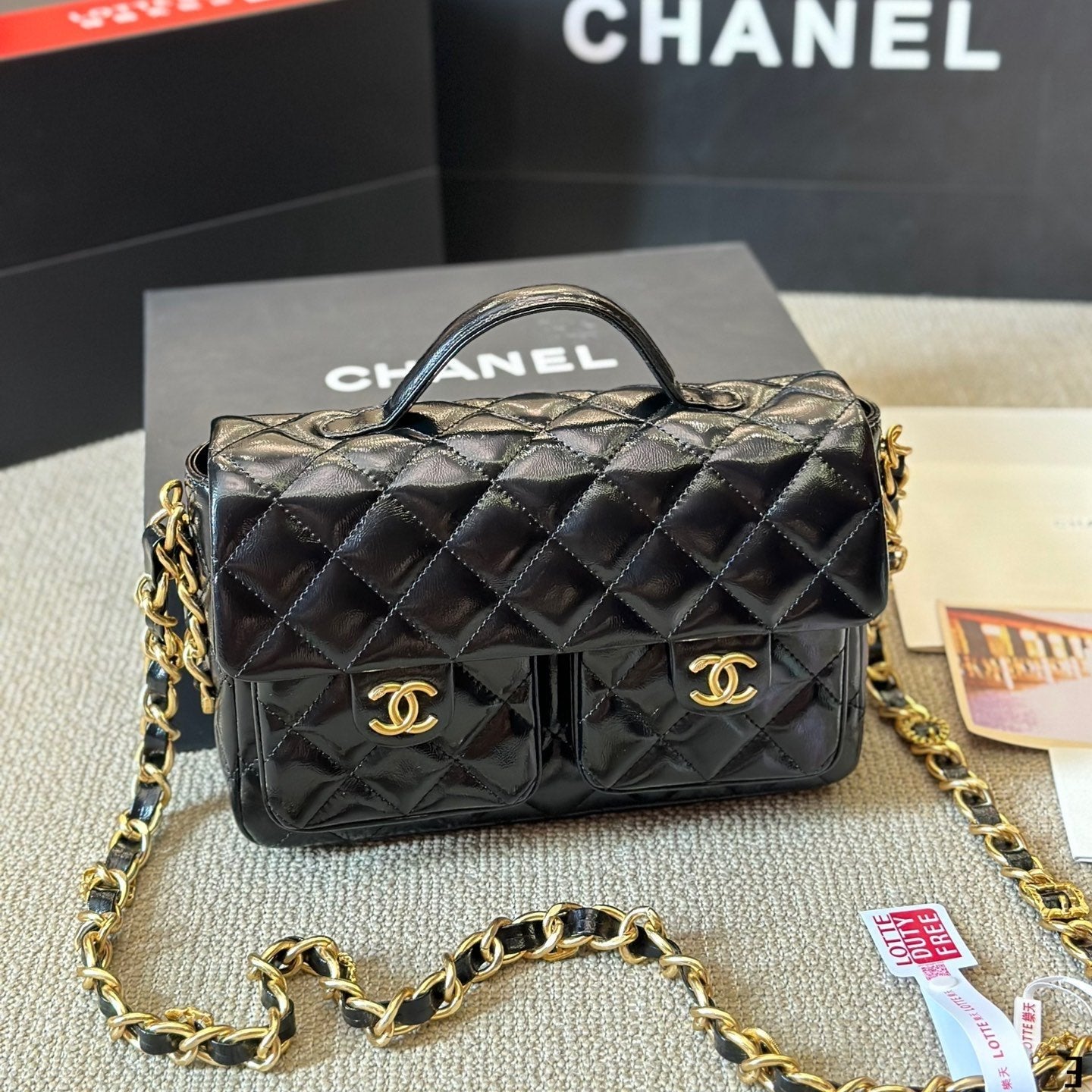 Bolso bandolera vintage 24A con doble asa y bolsillo