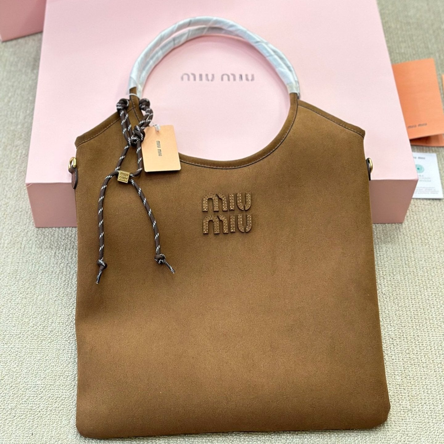 Bolso tote de ante