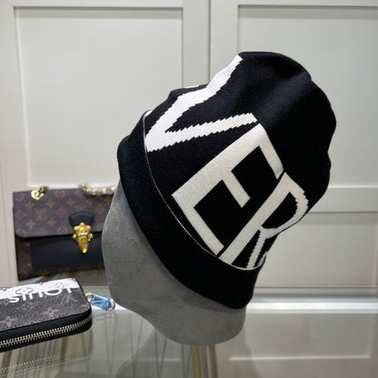 Gorro de punto suave unisex de lana con letras