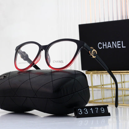 Lunettes en Métal Cat-Eye Ornées du Logo Diamant