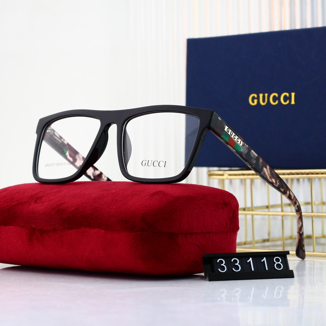 Gafas de moda unisex con montura de rayas