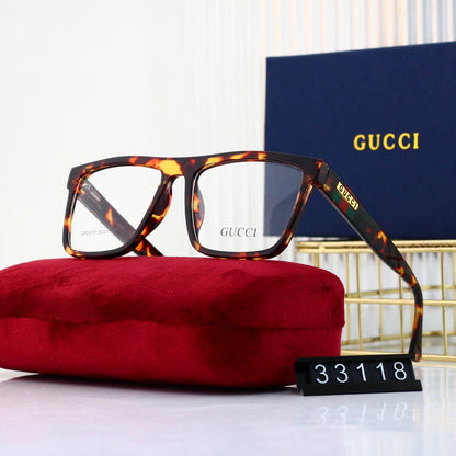 Gafas de moda unisex con montura de rayas