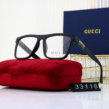Gafas de moda unisex con montura de rayas