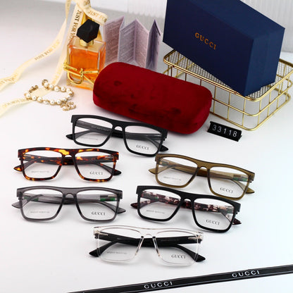 Gafas de moda unisex con montura de rayas