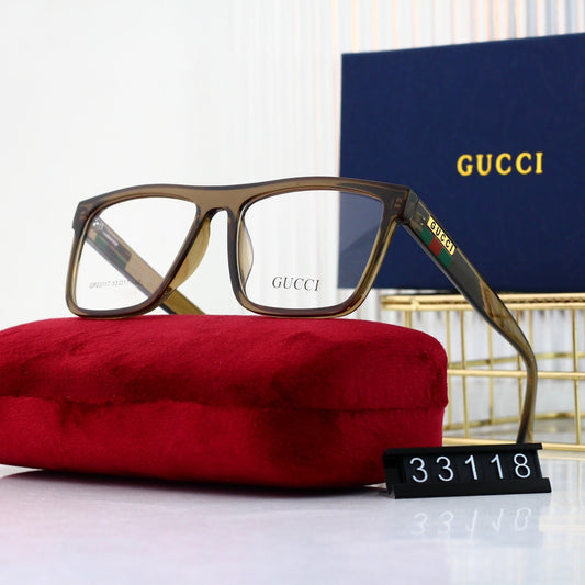 Lunettes unisexes à monture rayée tendance