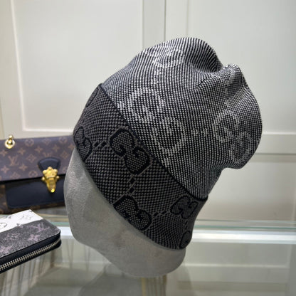 Bonnet double épaisseur en laine G double face