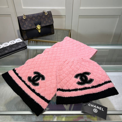 Elegante conjunto de gorro y bufanda de cachemira