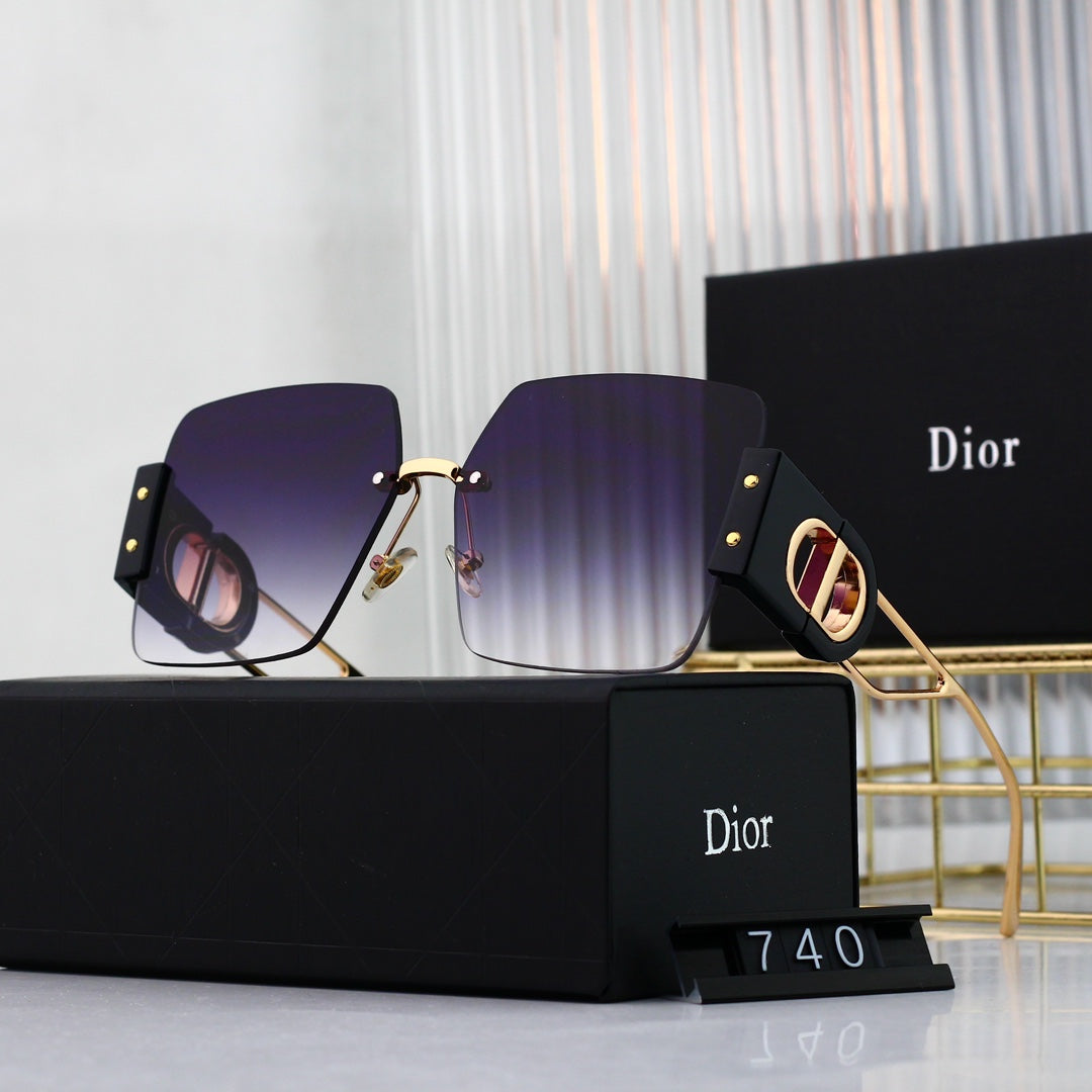 Gafas de sol cuadradas metálicas de moda CD