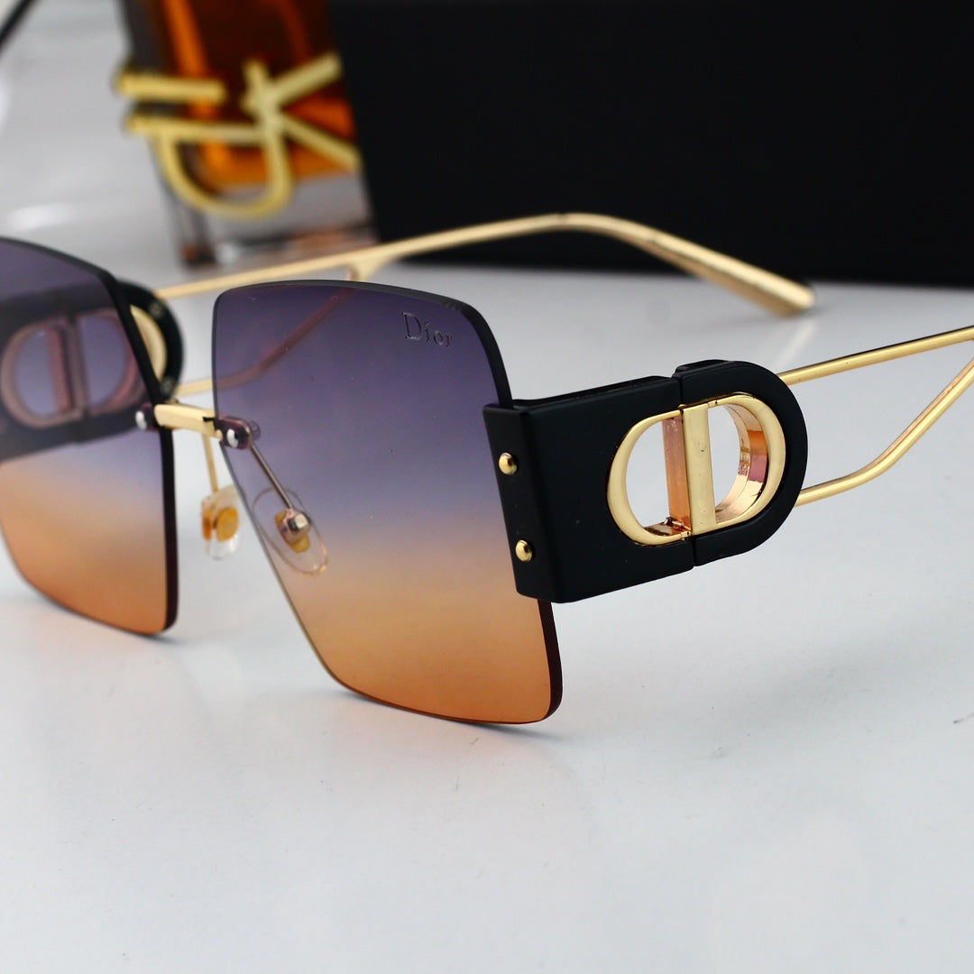 Gafas de sol cuadradas metálicas de moda CD