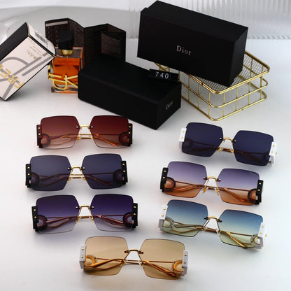 Gafas de sol cuadradas metálicas de moda CD