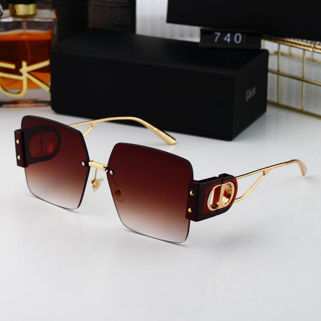 Gafas de sol cuadradas metálicas de moda CD