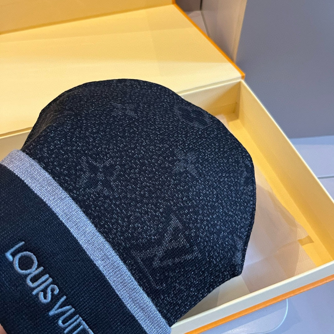 Gorro unisex moderno de lana en relieve