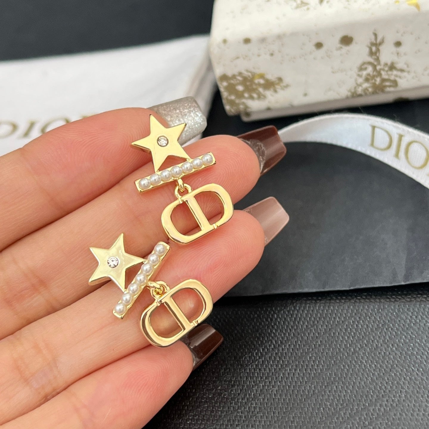 Pendientes de Perlas Pequeña Estrella
