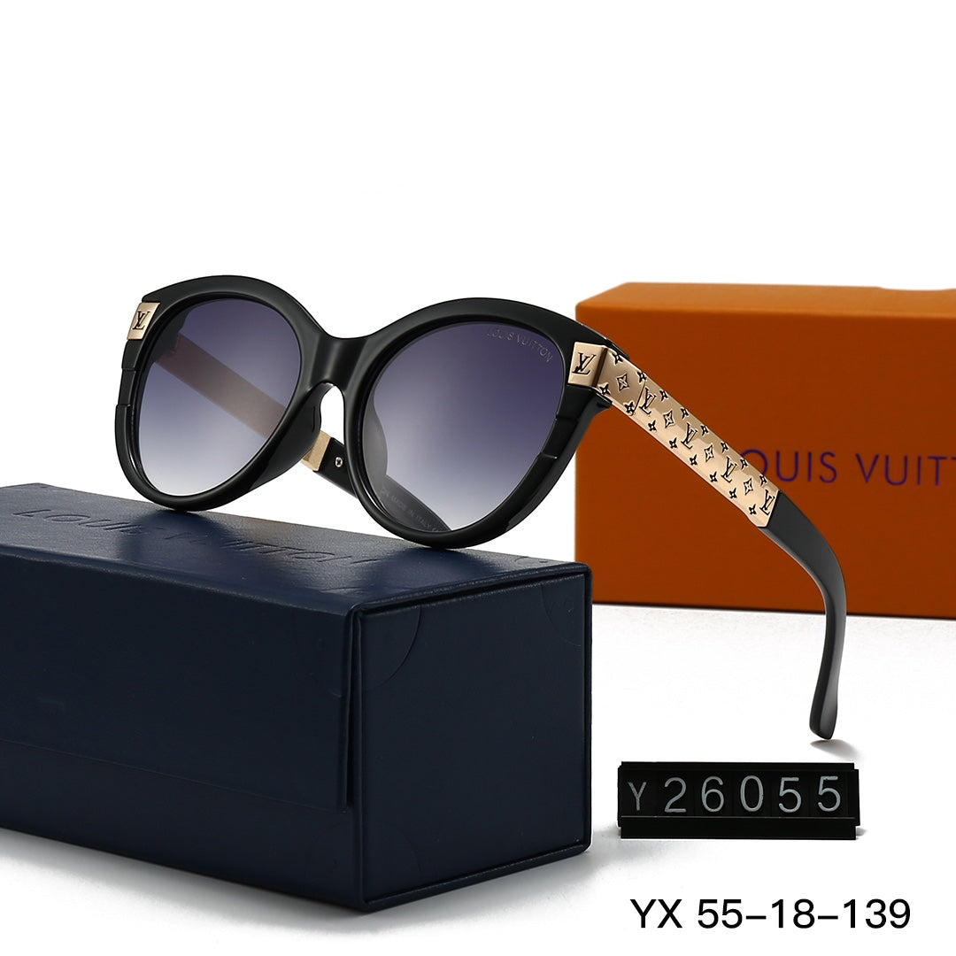 Gafas de sol redondas con montura metálica repujada vintage