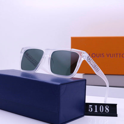 Gafas de sol de montura cuadrada grabada de moda vintage
