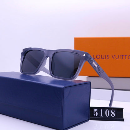 Gafas de sol de montura cuadrada grabada de moda vintage