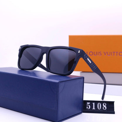 Gafas de sol de montura cuadrada grabada de moda vintage
