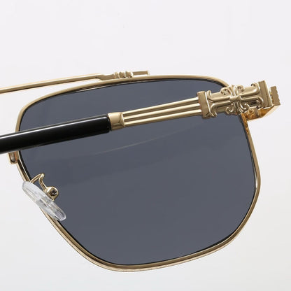 Double Bridge Square Sunglasses, UV400 Polarized Fashion Shades