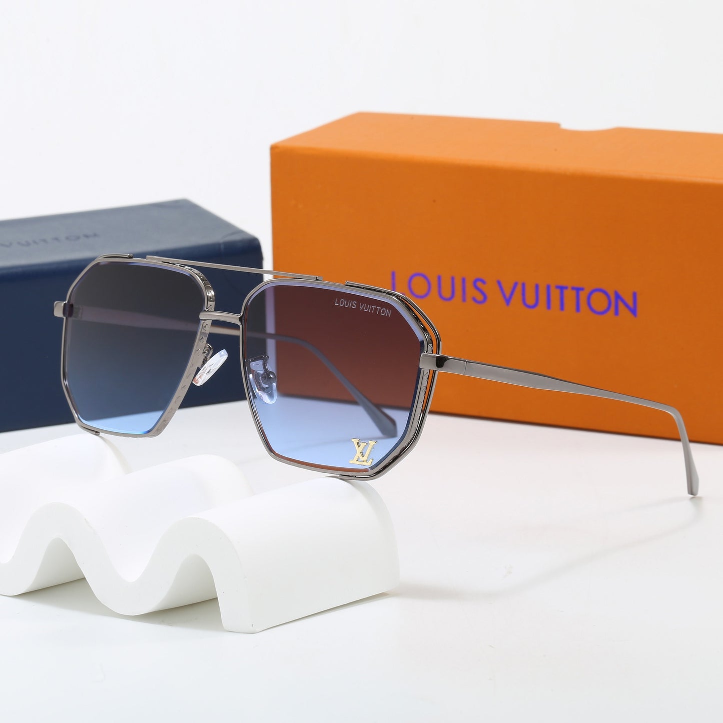 7 Color Double Bridge Square Sunglasses 6A011