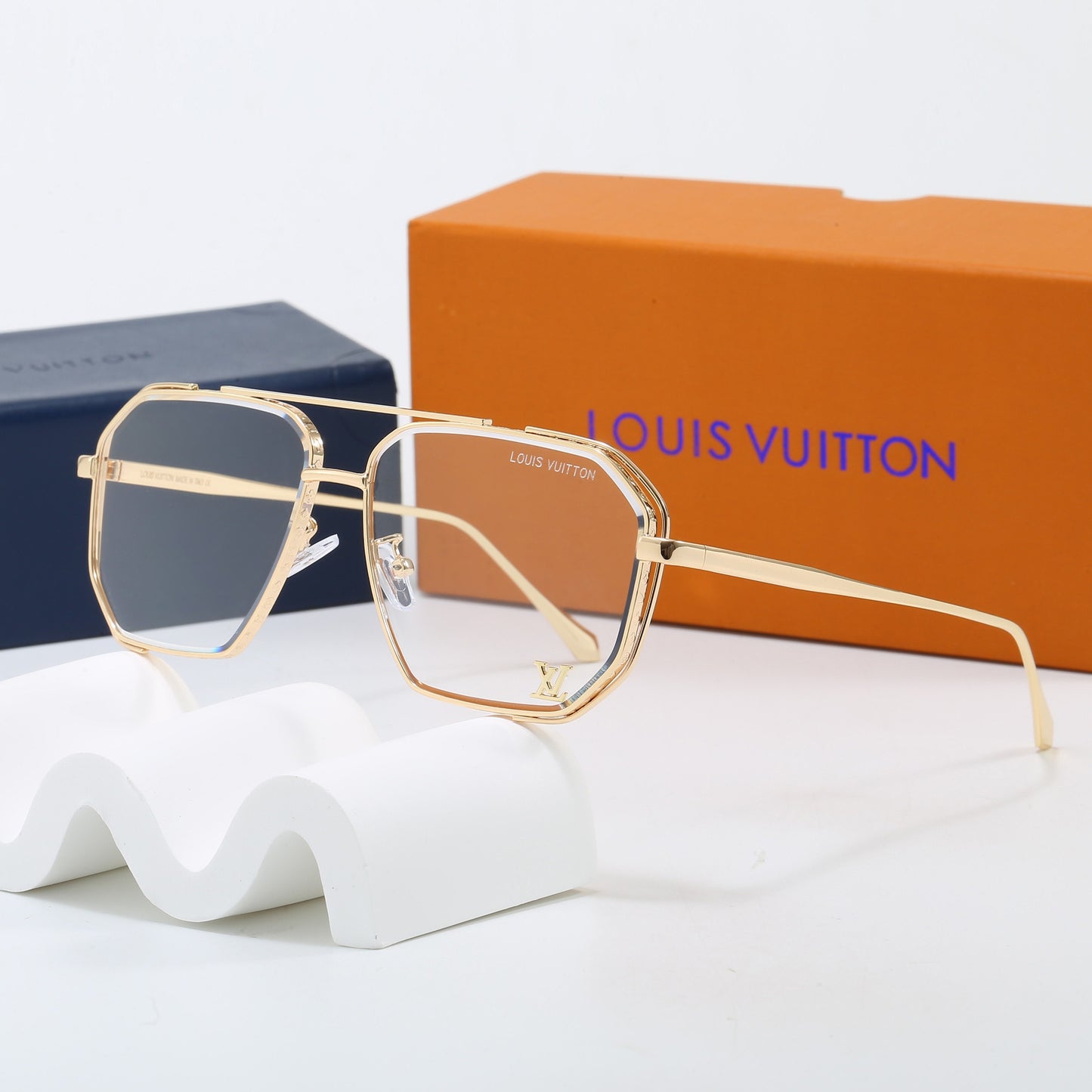 7 Color Double Bridge Square Sunglasses 6A011