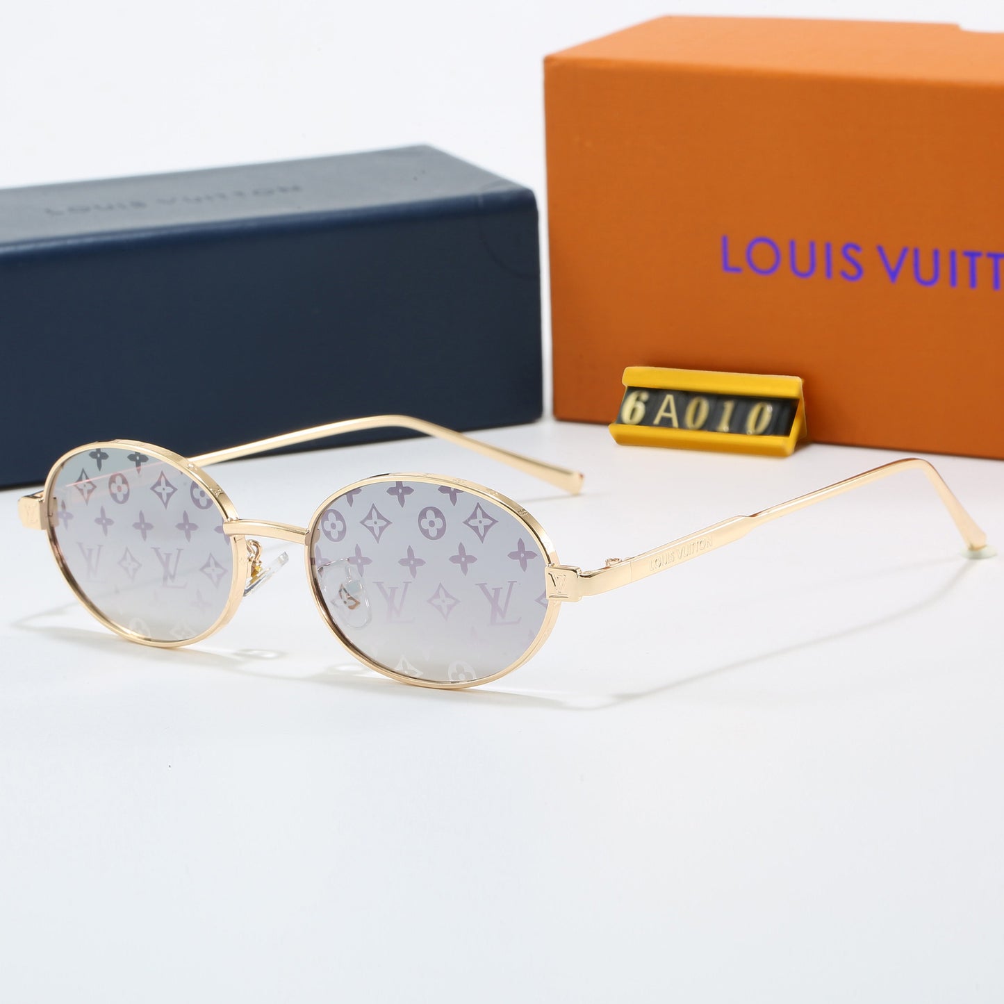7 Color Oval Metal Sunglasses 6A010