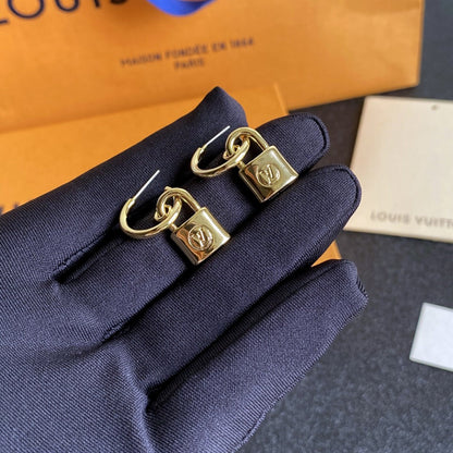 Boucles d'oreilles pendantes rétro avec cadenas fantaisie