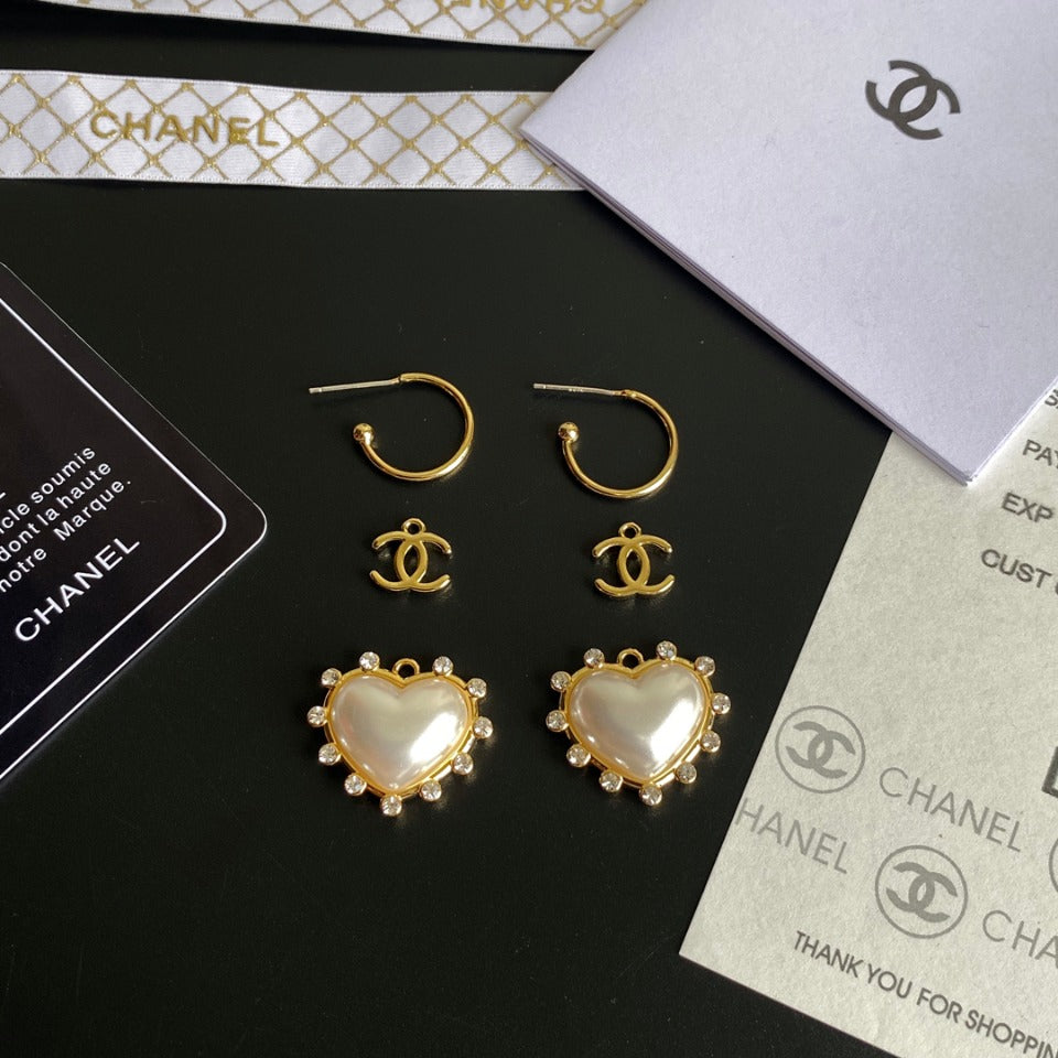 Pendientes de moda de corazón de amor extraíbles