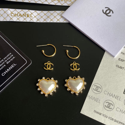 Pendientes de moda de corazón de amor extraíbles