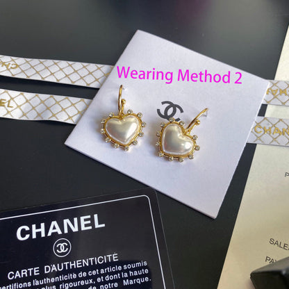 Pendientes de moda de corazón de amor extraíbles