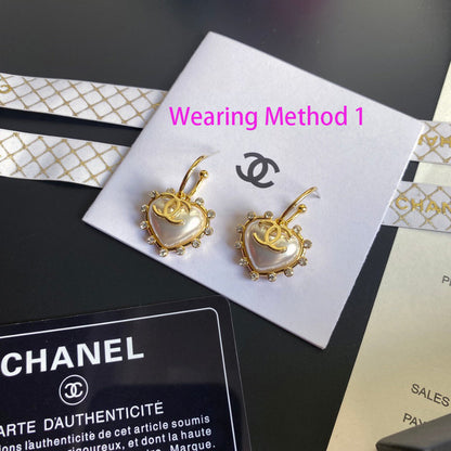 Pendientes de moda de corazón de amor extraíbles