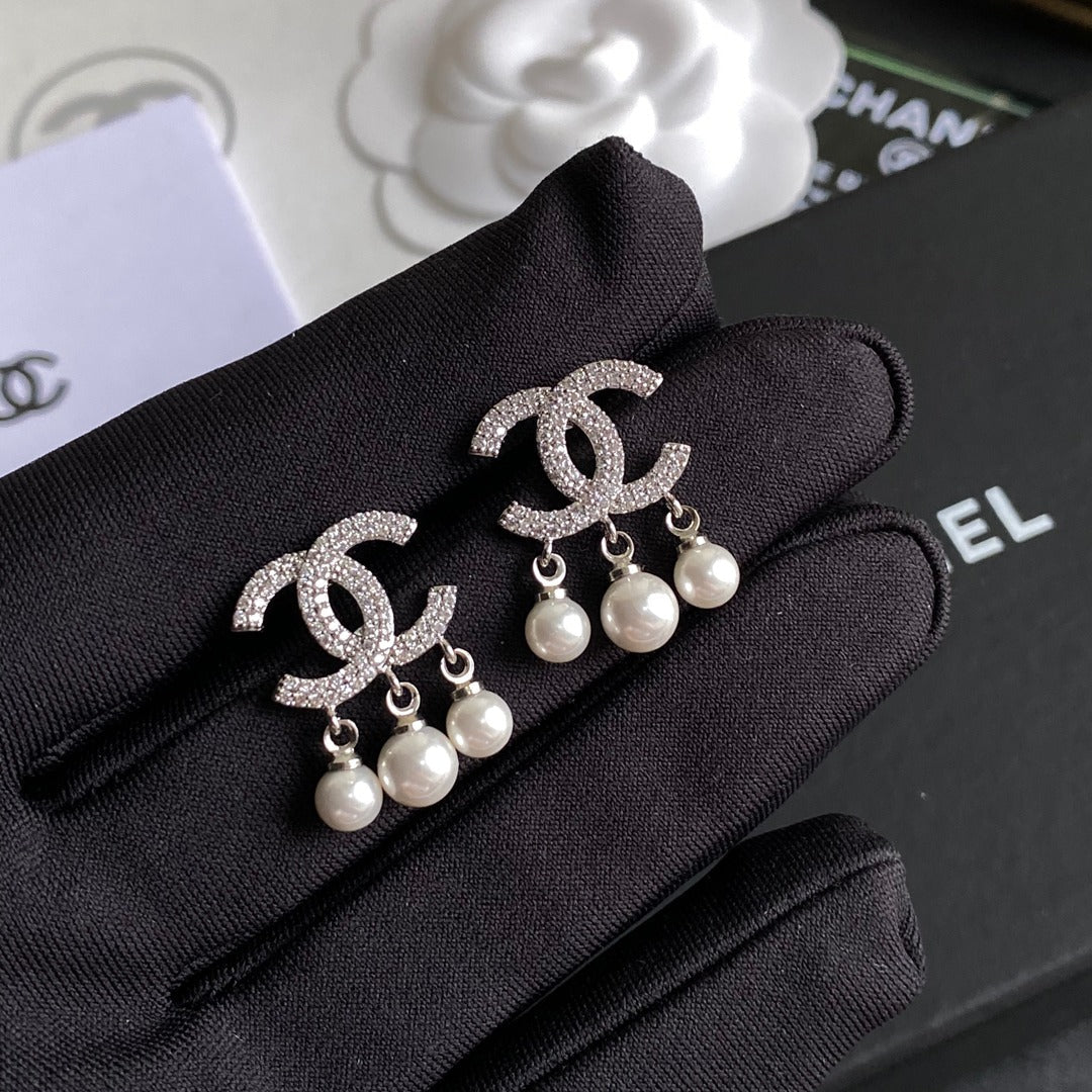 Pendientes colgantes de perlas Temperamento