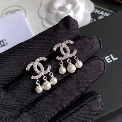 Pendientes colgantes de perlas Temperamento