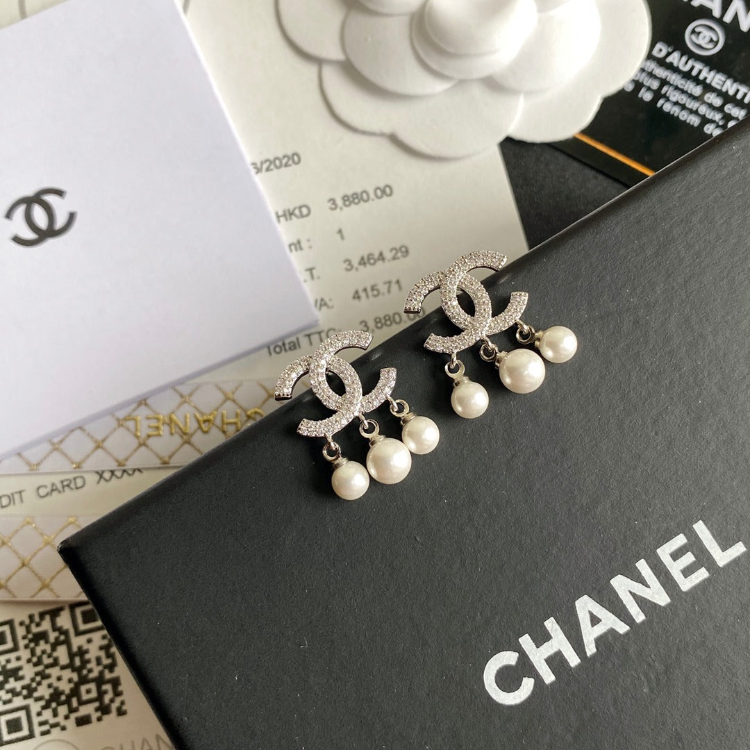 Pendientes colgantes de perlas Temperamento