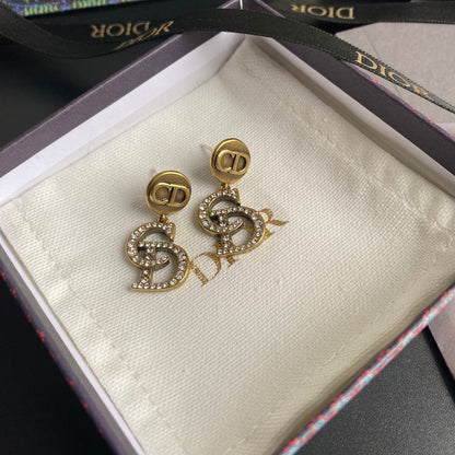 Letter CD Pendant Earrings