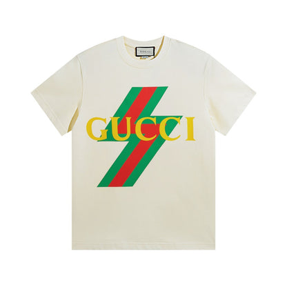 Camiseta de algodón con estampado de rayo