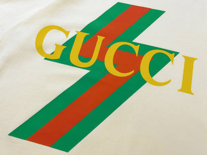 Camiseta de algodón con estampado de rayo