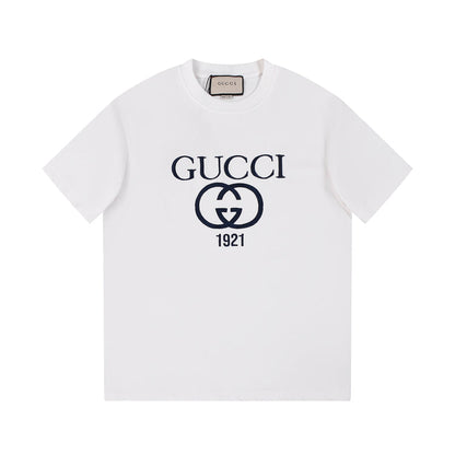T-shirt en coton imprimé lettre simple