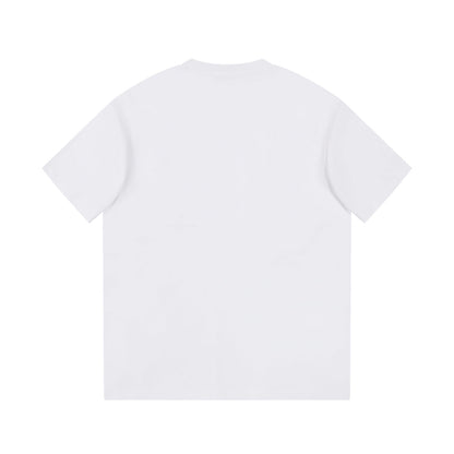 T-shirt en coton imprimé lettre simple