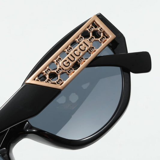 Lunettes de soleil rétro en métal creux