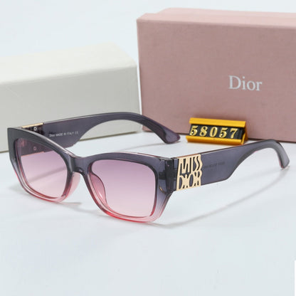 Gafas de Sol Rectangulares con Varillas Metálicas Distintivas