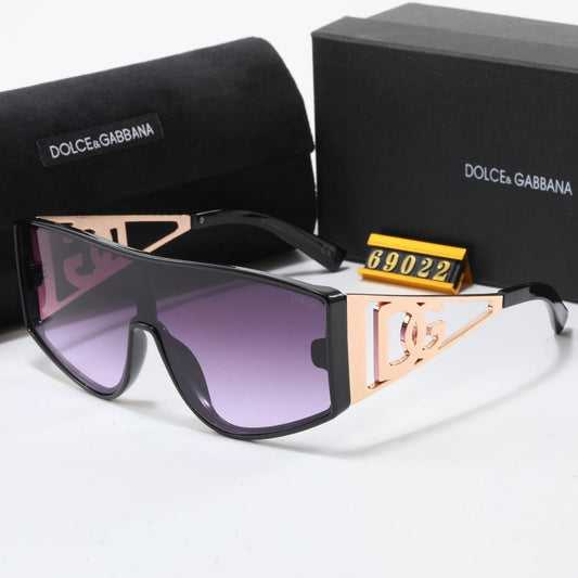 Lunettes de soleil surdimensionnées à monture métallique et tendance