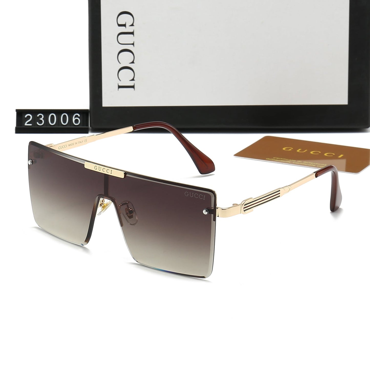 Gafas de sol HD cuadradas de una pieza con montura grande