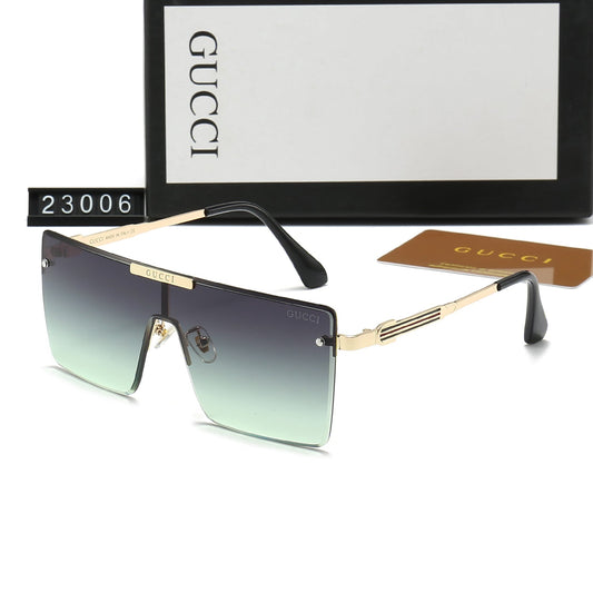 Lunettes de soleil carrées HD à monture large monobloc