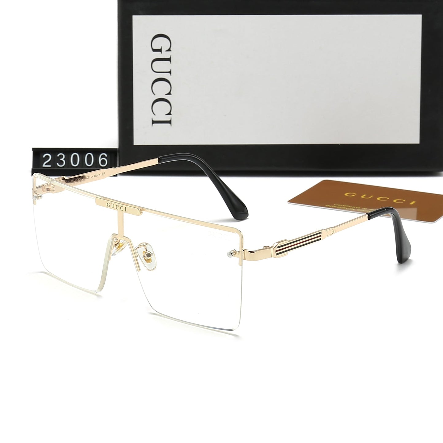 Gafas de sol HD cuadradas de una pieza con montura grande