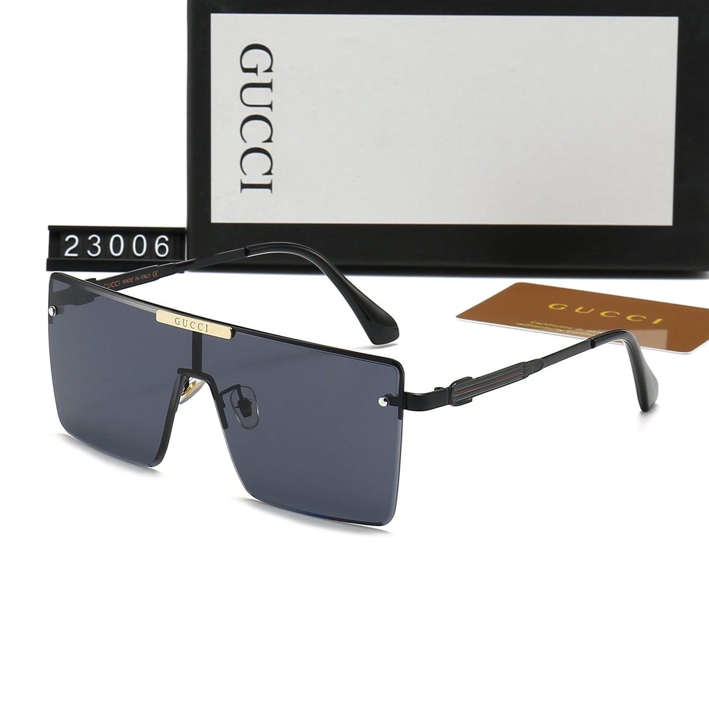 Gafas de sol HD cuadradas de una pieza con montura grande