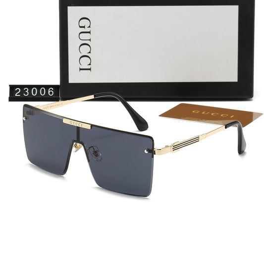 Lunettes de soleil carrées HD à monture large monobloc