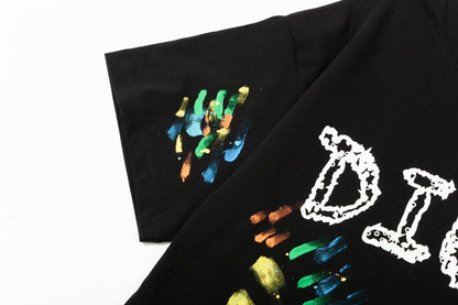 T-shirt Alphabet Graffiti Effet Encre Giclée